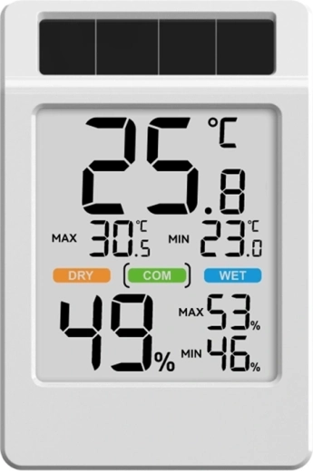 Termohigrómetro solar Rainpoint BALDRTHERM con pantalla grande - 1 pieza