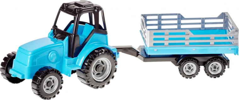 Tractor de plástico con remolque Farmer, remolque basculante, 60 cm