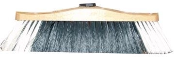 Escoba 29 cm de madera barnizada con rosca fina (sin mango)