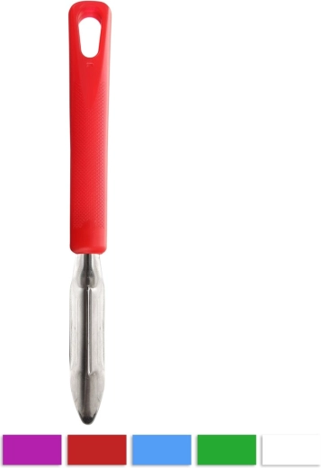 Pelador de cocina de acero inoxidable con mango de plástico, 17 cm