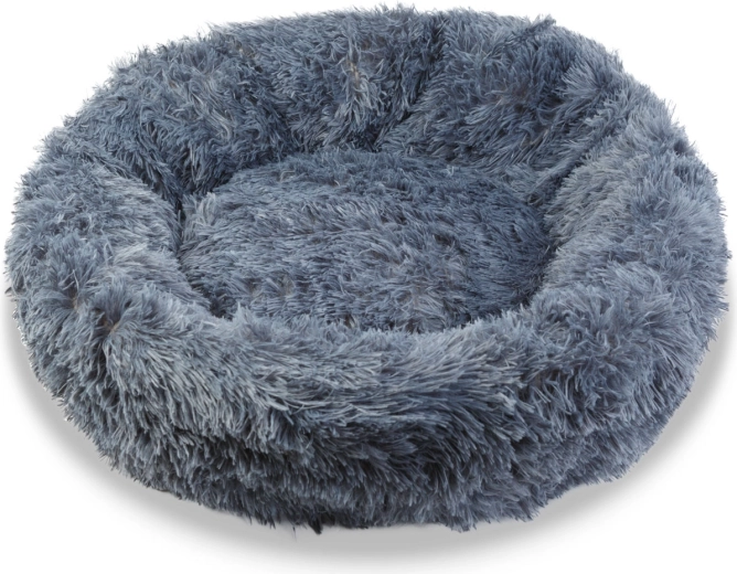 Cama redonda para perros y gatos de 60 cm, gris