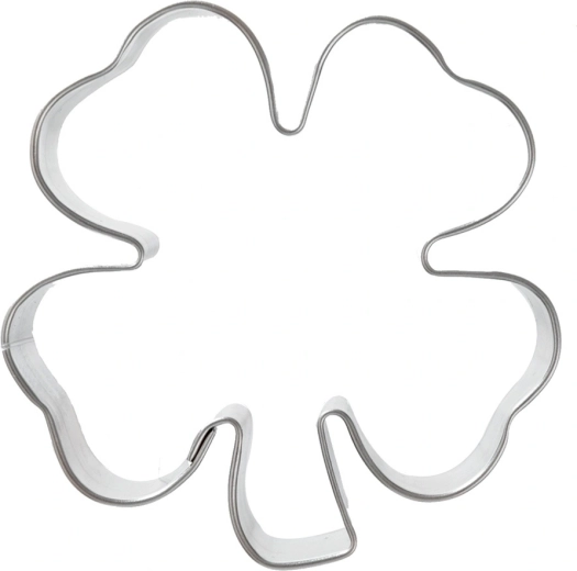 Cortador de galletas trébol de cuatro hojas 6 cm