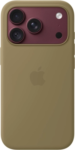 Funda de silicona Apple con MagSafe para iPhone 18 Pro – verde oliva