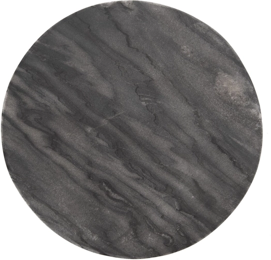 Salvamanteles redondo con aspecto de mármol gris 24 cm