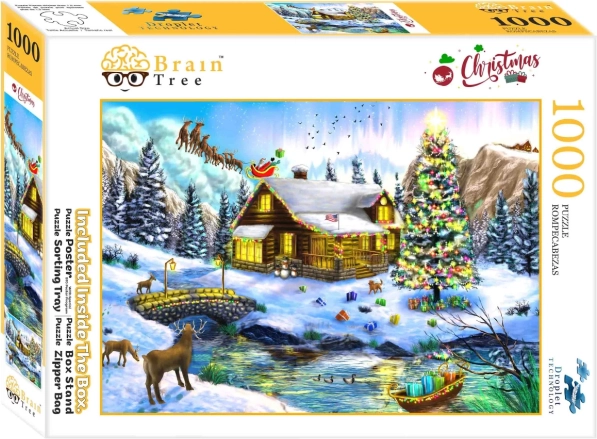 Puzzle Escenografía navideña 1000 piezas Brain Tree