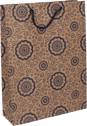 Bolsa de regalo kraft L 27,5 × 36,5 × 9 cm