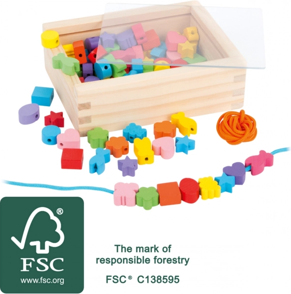Cuentas de madera para ensartar Small Foot