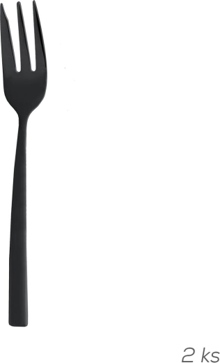 Tenedores de postre de acero inoxidable Black, 2 uds