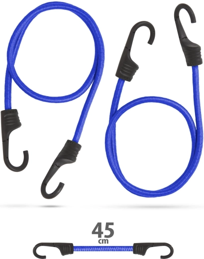 Juego de pulpos elásticos azules de 45 cm, 2 unidades