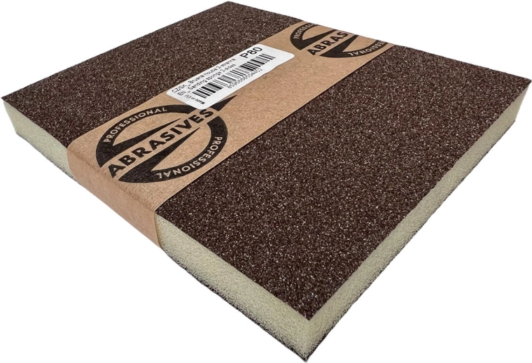 Esponja abrasiva de doble cara 120 × 95 × 10 mm, grano 80