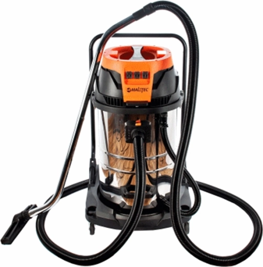 Aspiradora industrial Maltec TurboVac 3000 W, 80 l INOX