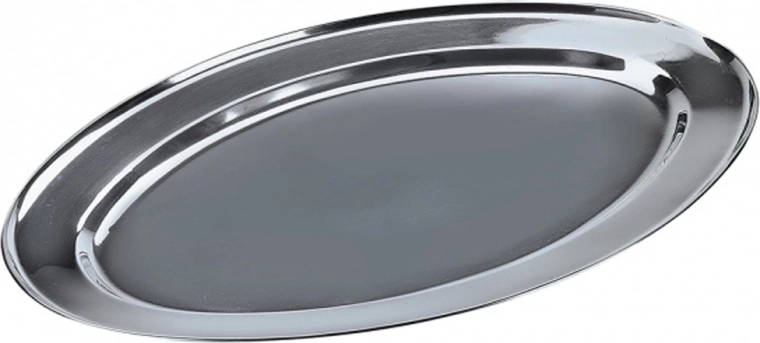 Bandeja ovalada de servicio de acero inoxidable 45 cm