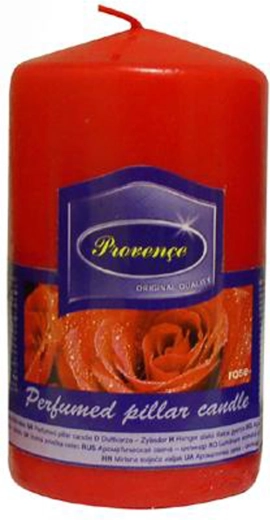 Vela perfumada de parafina cilíndrica Rosa 6 × 11,1 cm