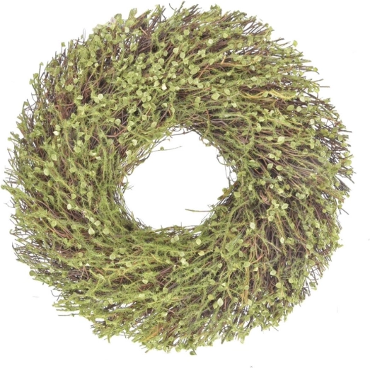 Corona decorativa de UH verde, diámetro 30 cm