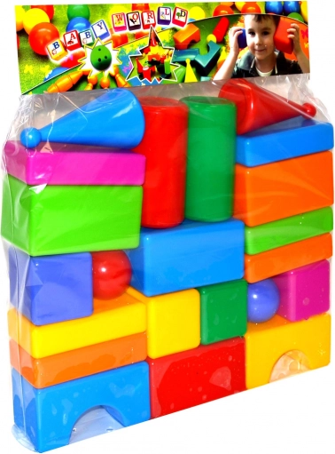 Juego de construcción de plástico para los más pequeños – 22 bloques