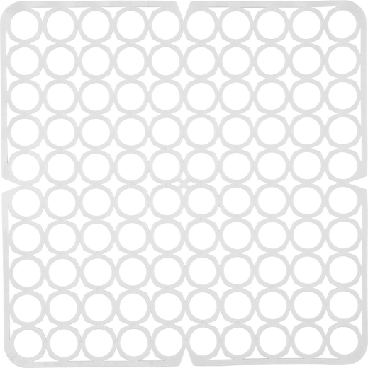 Rejilla elástica para fregadero 27,5 × 27,5 cm blanca