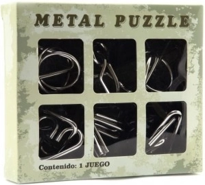 Rompecabezas metálicos – set de 6 piezas en caja