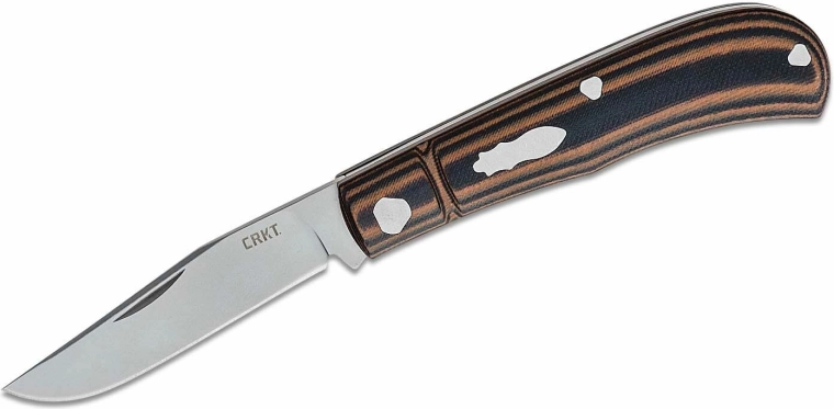 CRKT venandi brown navaja plegable de bolsillo 8 cm, negro-marrón, G10