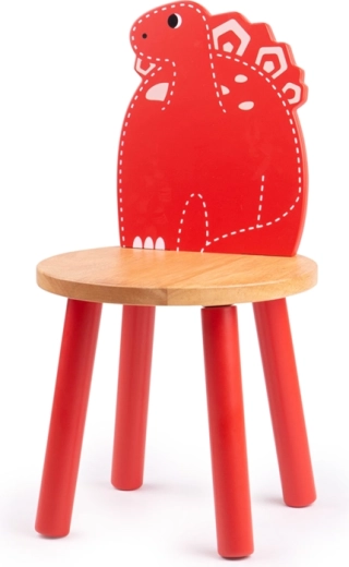 Silla infantil de madera Stegosaurus Tidlo
