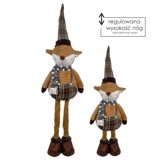 Zorro navideño con patas telescópicas ajustables 65–100 cm