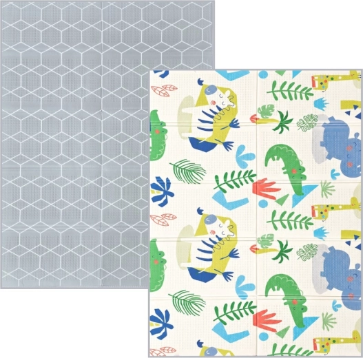 Nanna alfombra de juego plegable de doble cara jungla 200 × 150 cm