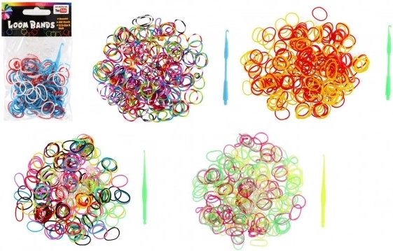 Set para hacer pulseras – 200 gomas de colores con ganchos