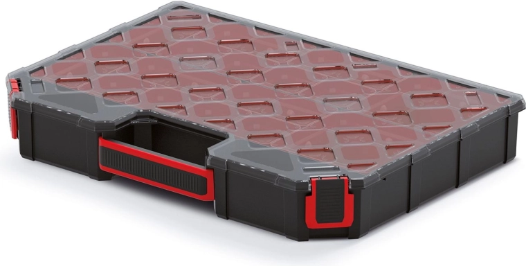 Organizador Tager Carbo Plus con tapa de policarbonato 390 × 284 × 60 mm
