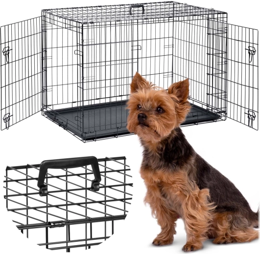 Jaula metálica plegable para perros S 75,5 × 47,5 × 54 cm