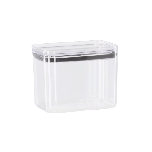 Caja de almacenamiento acrílica rectangular de 1,5 l con tapa firme