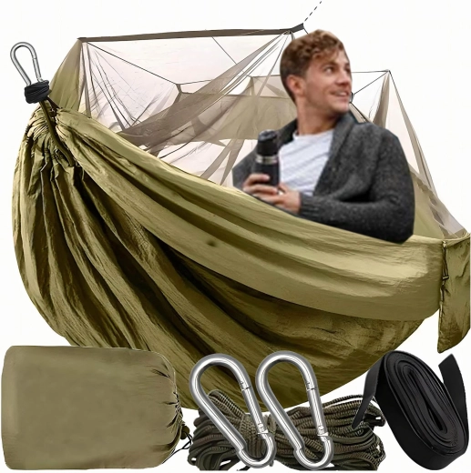 Hamaca colgante con mosquitera para camping y jardín, carga máxima 180 kg