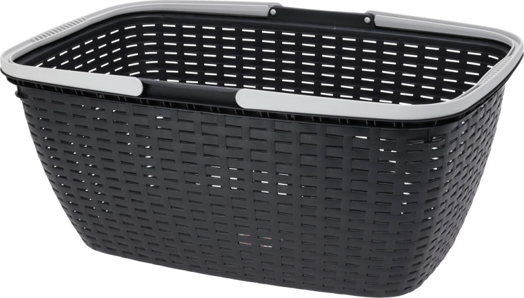 Cesta para ropa limpia con asas antracita 60 × 40 × 25 cm