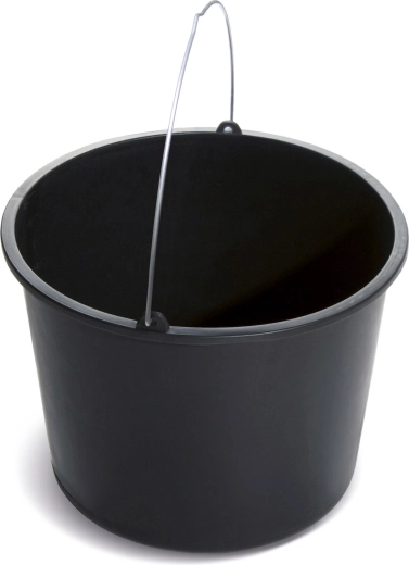 Cubo de obra de 16 l con asa metálica y boquilla vertedora
