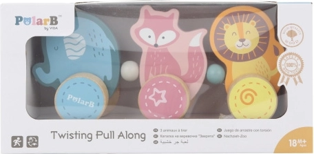 Adorables animales de arrastre de madera POLARB by VIGA