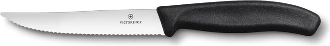 Cuchillo para steak y pizza Victorinox SwissClassic 12 cm, negro