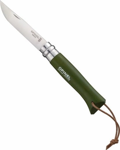 Opinel N°08 Trekking khaki navaja de bolsillo 8,5 cm, madera de haya