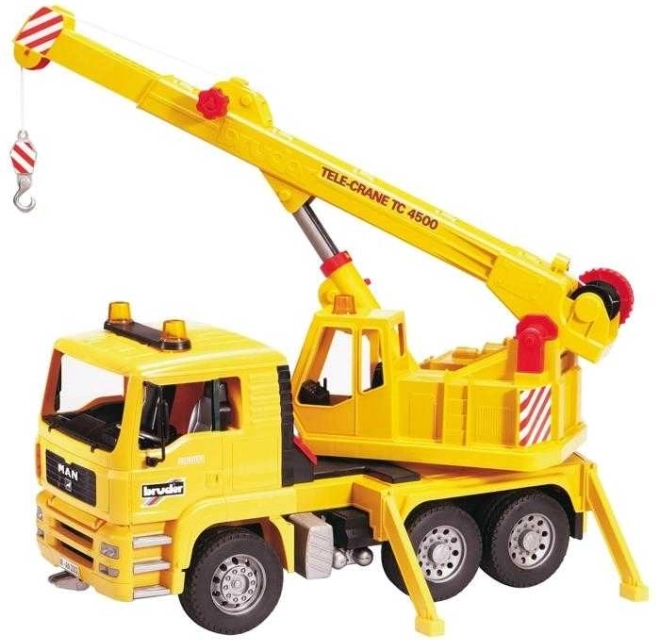BRUDER MAN TGA camión grúa 1:16, amarillo