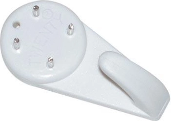 Gancho TWENTY Maxi II, de plástico, blanco, 3 uds