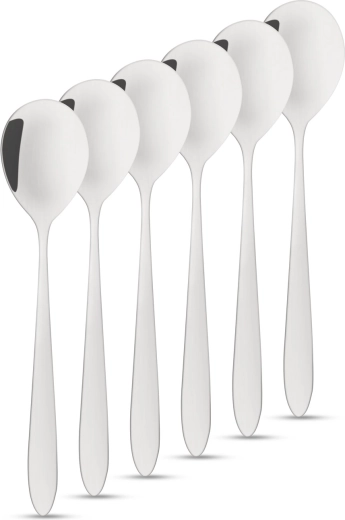 Juego de cucharillas de acero inoxidable para café y postre, 6 unidades