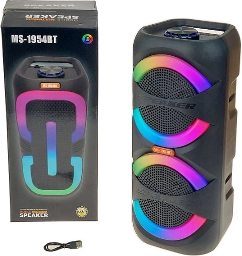 Altavoz Bluetooth portátil MS-1954BT con iluminación RGB