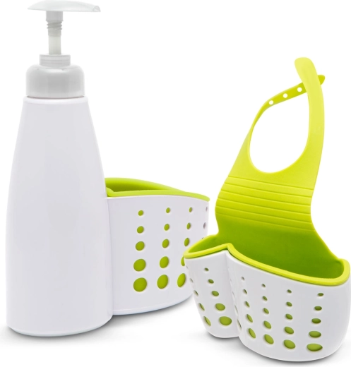 Soporte colgante para baño y cocina con dispensador