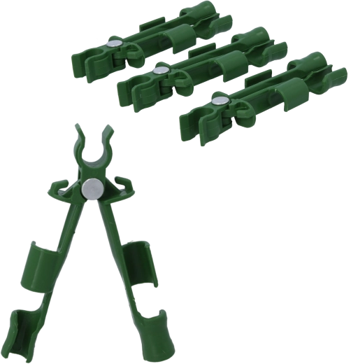 Juego de 3 conectores para varillas de 11 mm, verdes