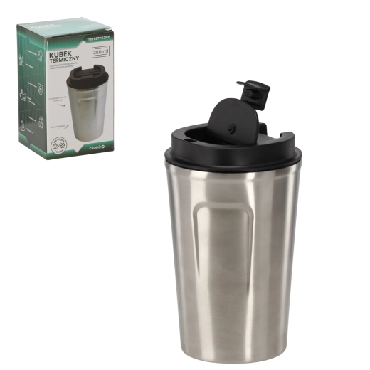 Taza térmica de 350 ml de acero inoxidable con tapa de rosca