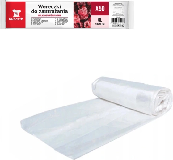 Bolsas para congelar 6 l 30×40 cm KUCHCIK, 50 uds