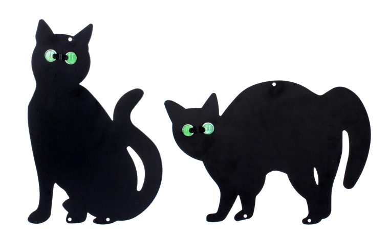 Repelente de pájaros y roedores con forma de gato, decorativo