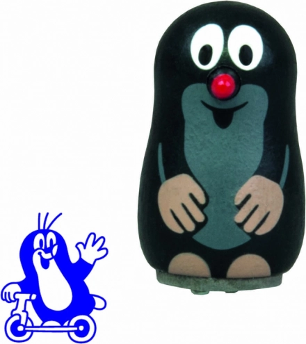 Sello Topo en patinete