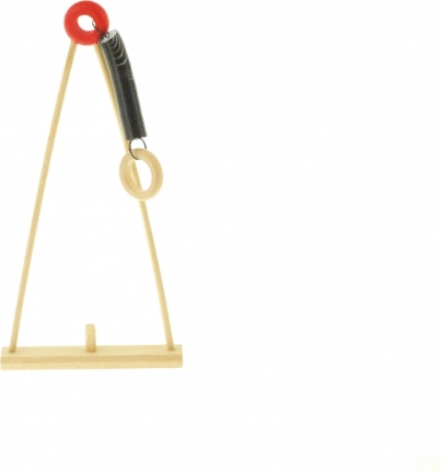 Columpio de madera para muñecos con resorte