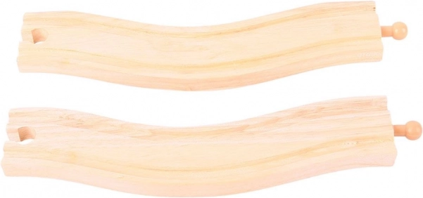 Vías curvas Bigjigs Rail 22 cm - 2 uds