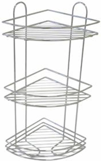 Estantería de baño esquinera de tres niveles Toro 58 × 31 cm