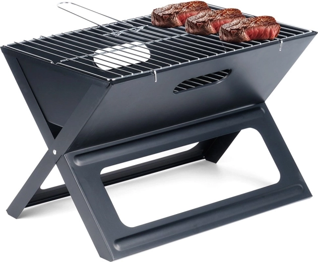 Parrilla plegable tipo maletín para carbón BBQ