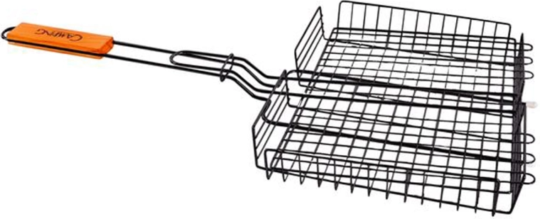 Parrilla profunda Camping 31 × 24 cm, negra